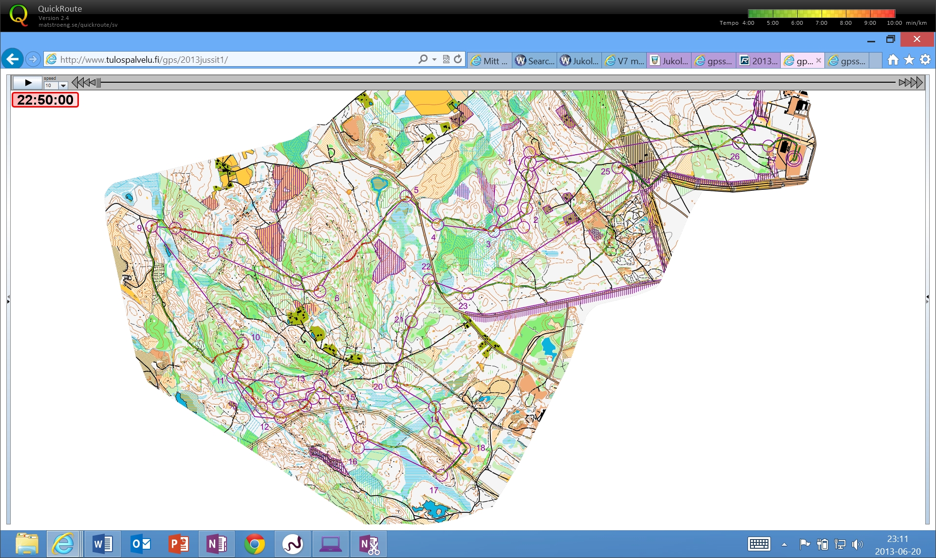 My first Jukolan Viesti (2013-06-15) (26.01.2015)