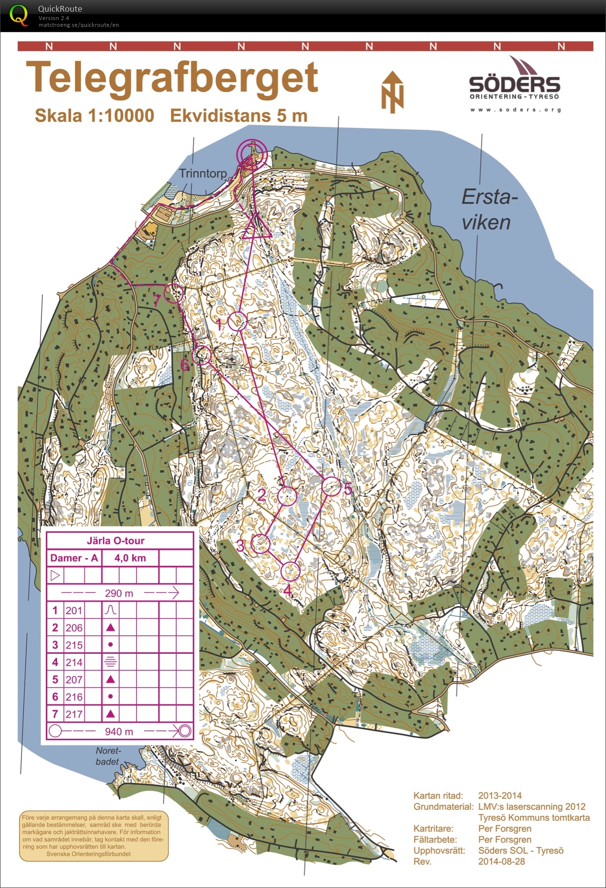 Järla o-tour - A (25/03/2015)