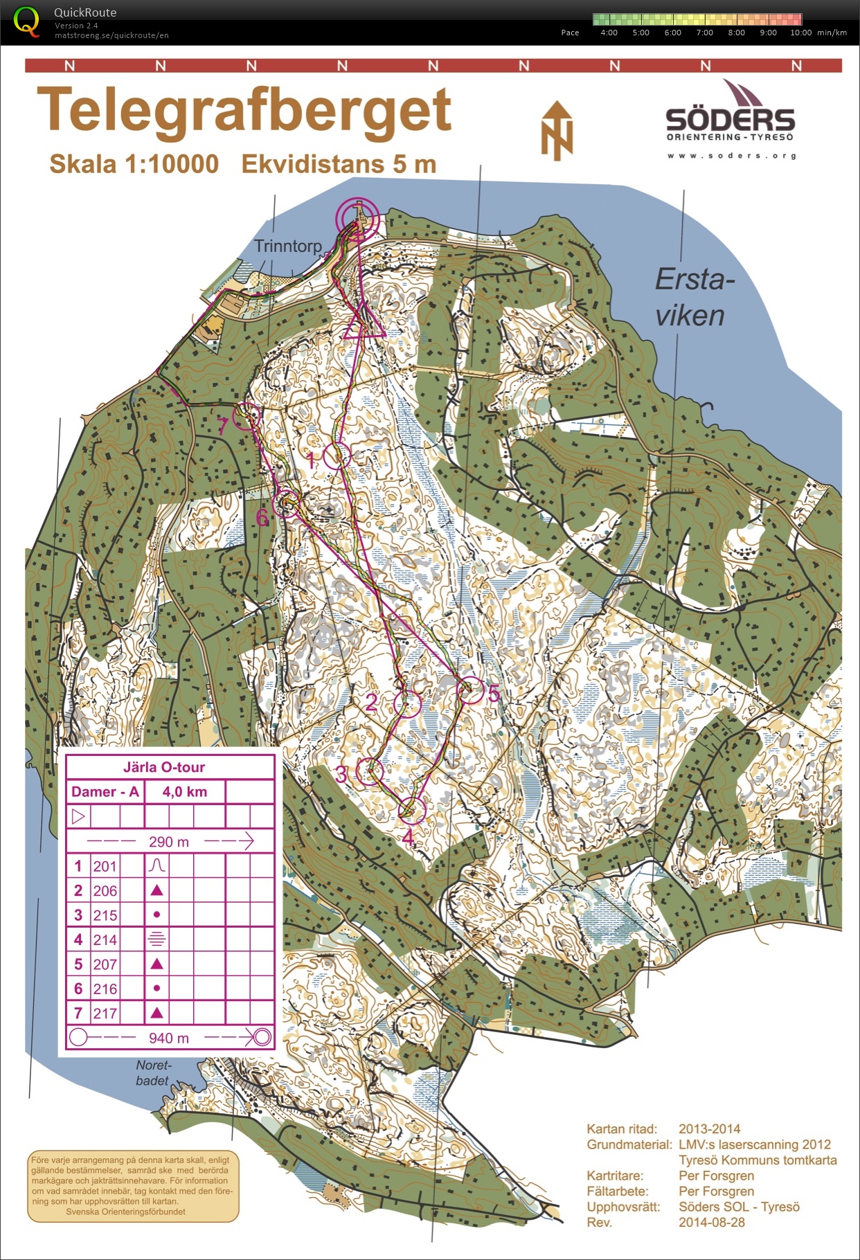 Järla o-tour - A (25-03-2015)