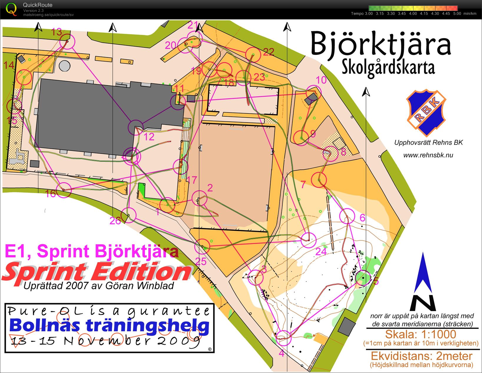 Rehns träningshelg Ultrasprint (2009-11-13)