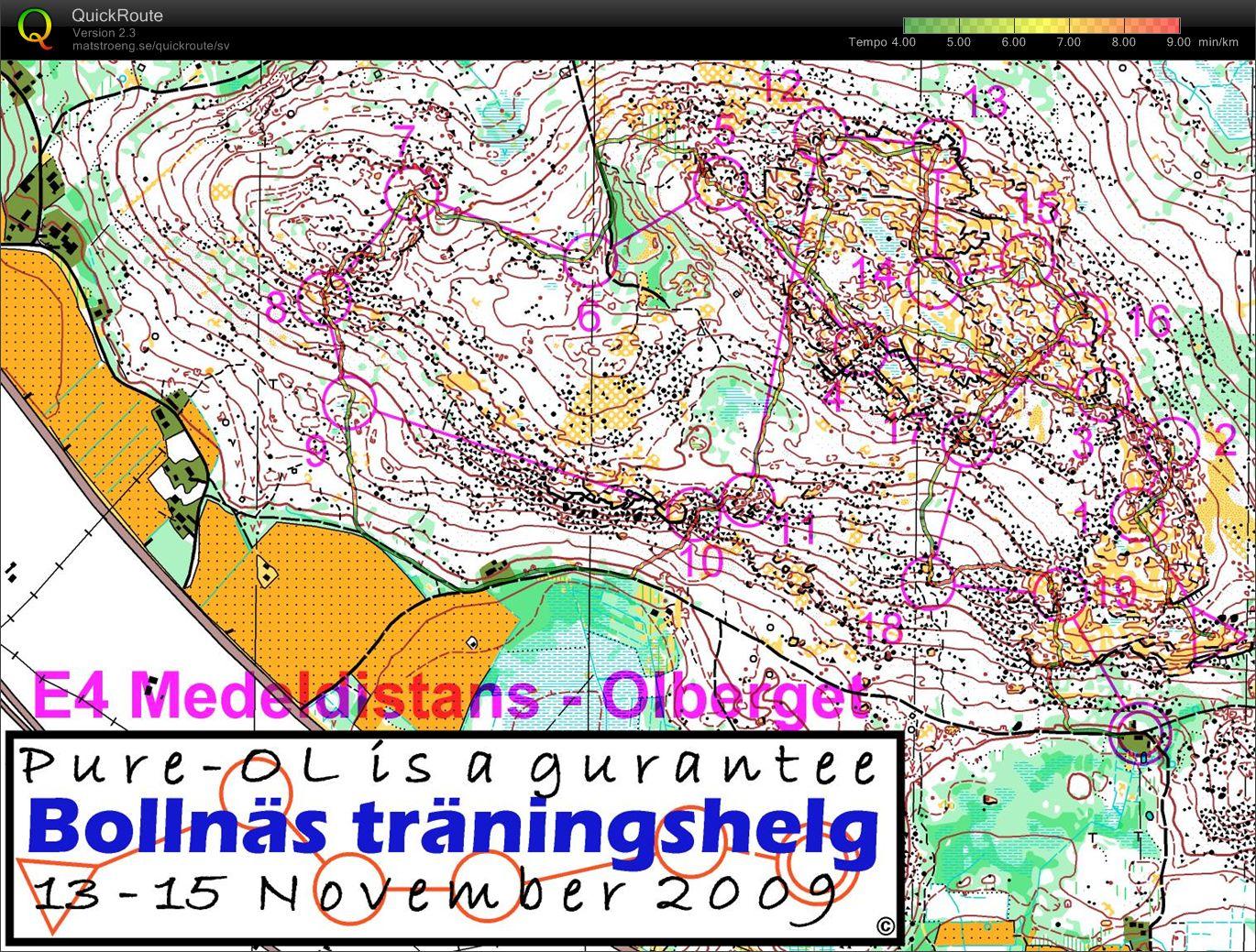 Rehns träningshelg medel (2009-11-15)