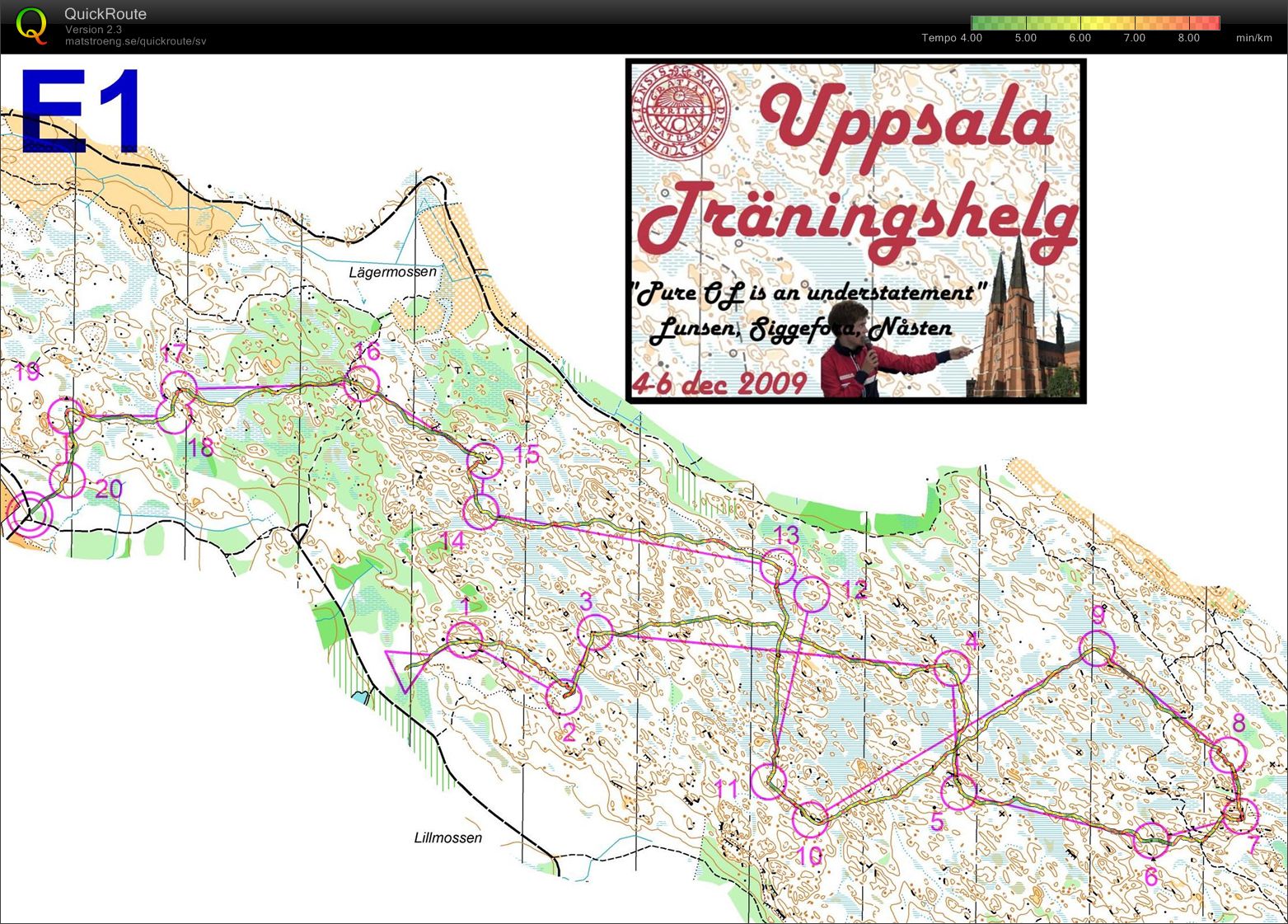 Uppsala träningshelg - Medel Tjäderleksbergen (2009-12-04)