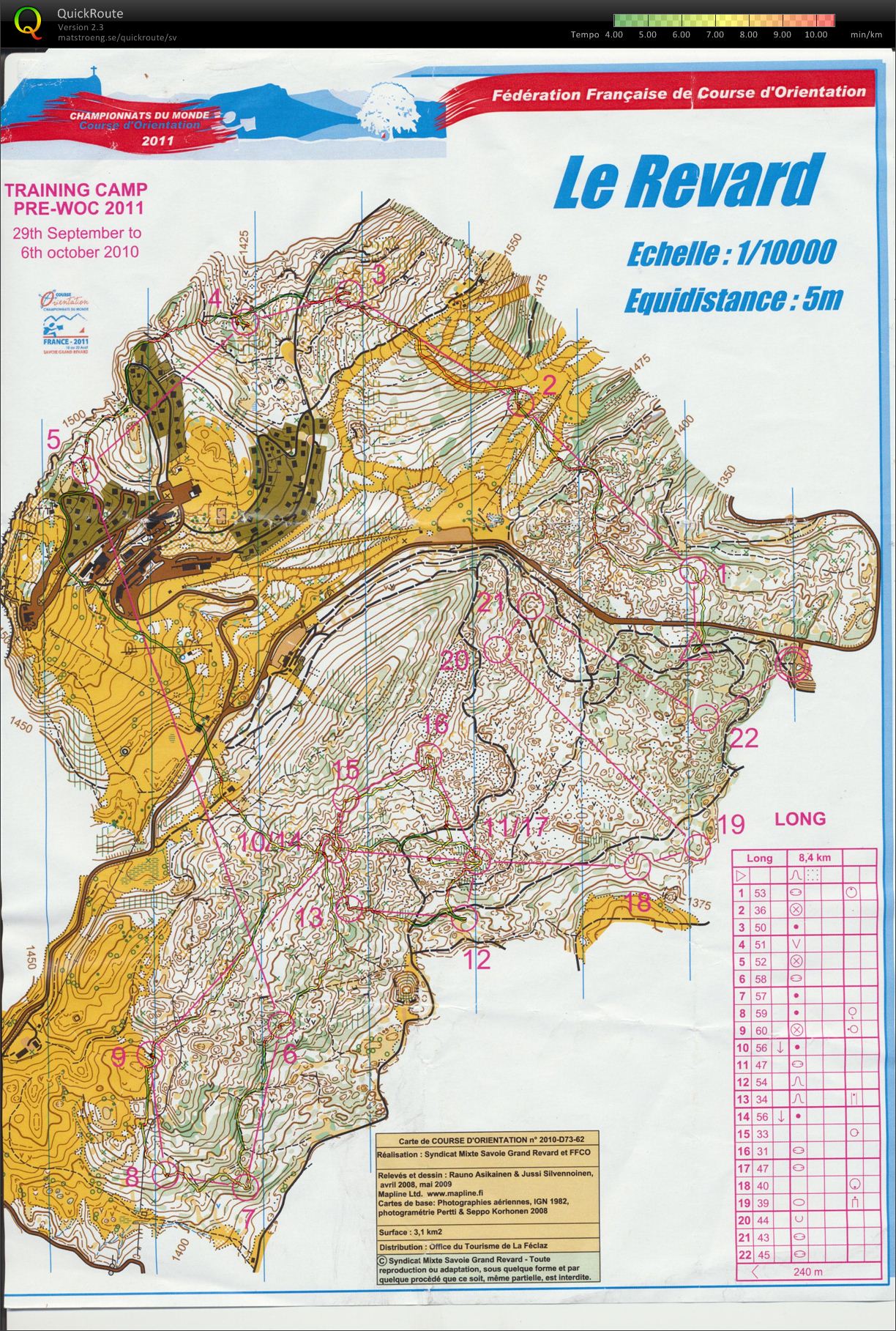 Läger Frankrike  VM-träning (05-10-2010)