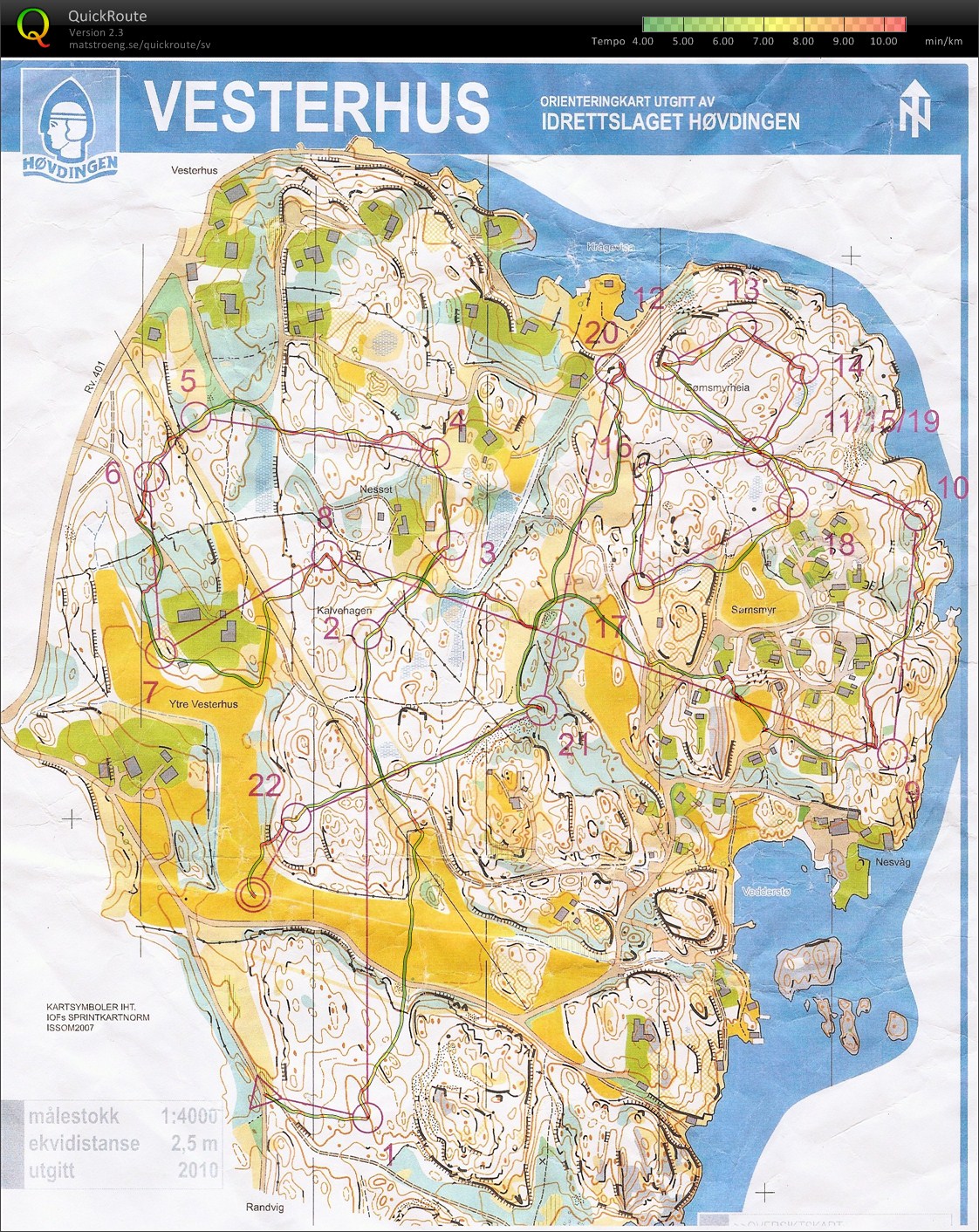 Träning Kristiansand1 karta1 (03.11.2010)