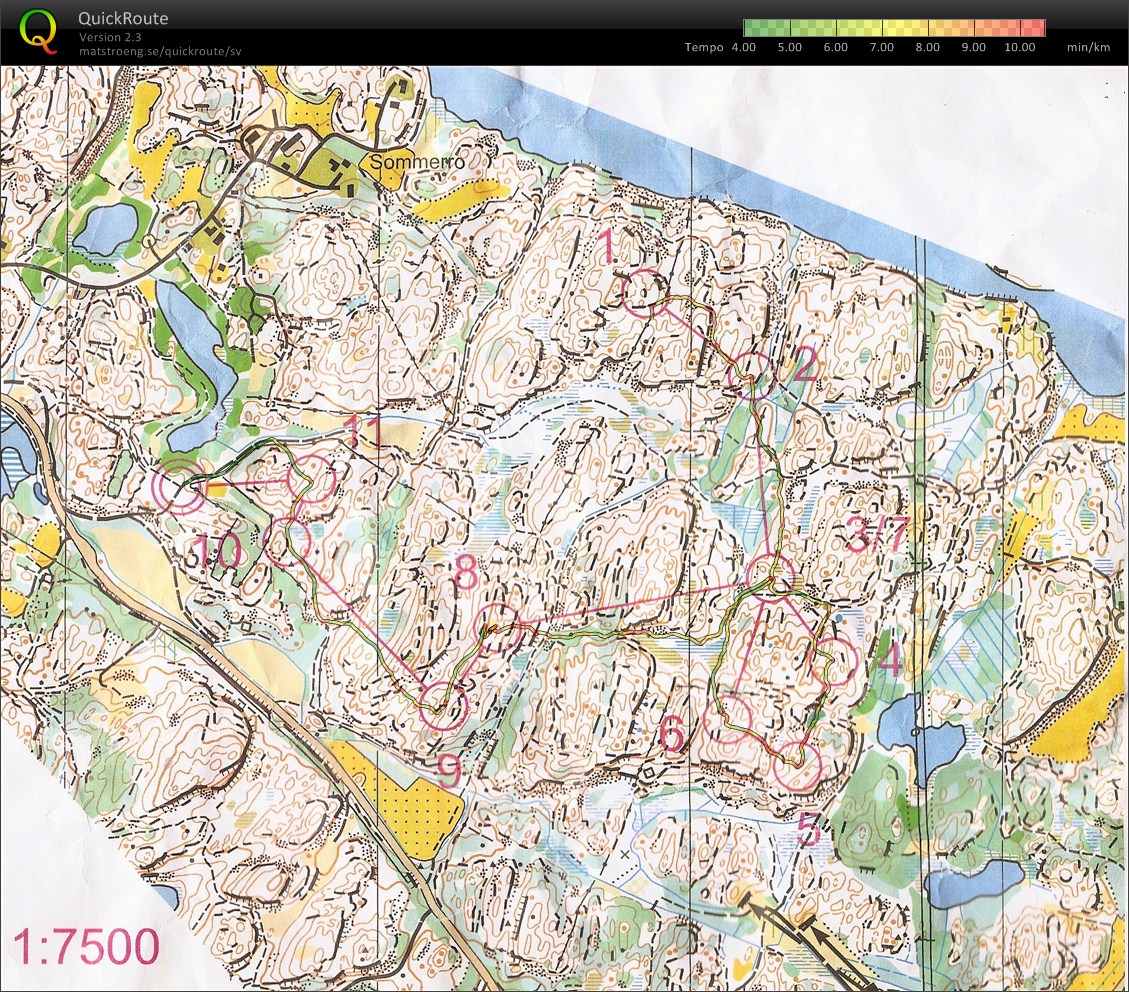 Träning Kristiansand6 Karta 2 (2010-11-06)