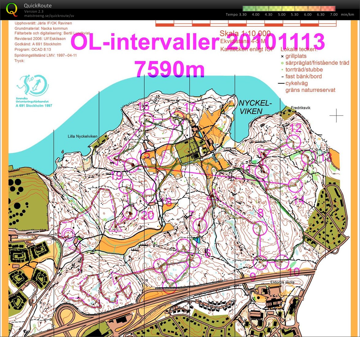 OL-intervaller Nyckelviken (2010-11-13)