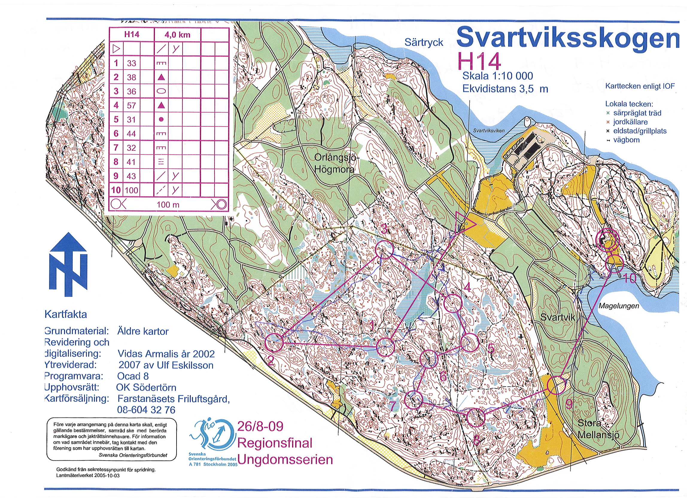 Regionfinal, Ungdomsserien (26/08/2009)