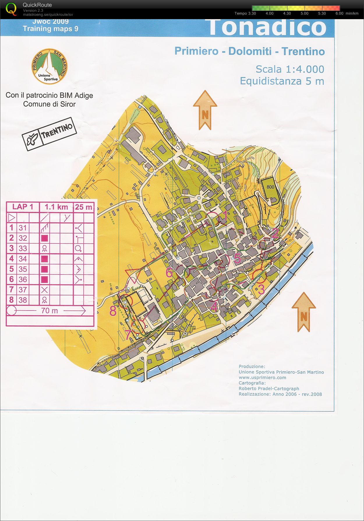 Precamp JVM 2009 Kort sprint Tonadico2 (05.07.2009)