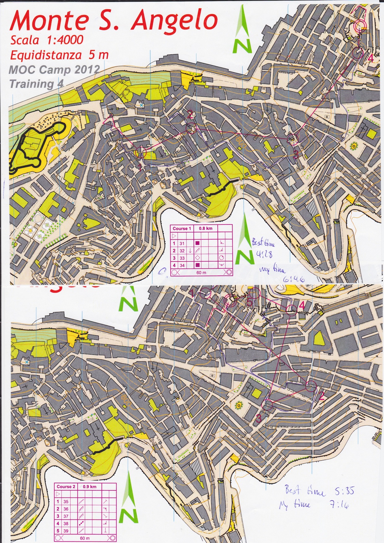 Sprint hardøkt Monte S. Angelo, runde 1 og 2  (2012-03-20)