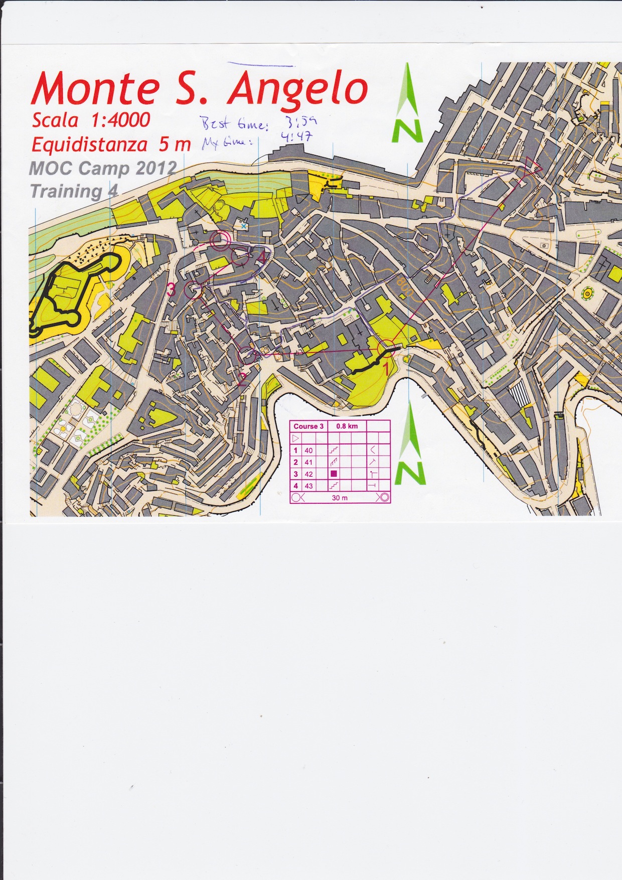 Sprint hardøkt Monte S. Angelo, runde 3 (2012-03-20)